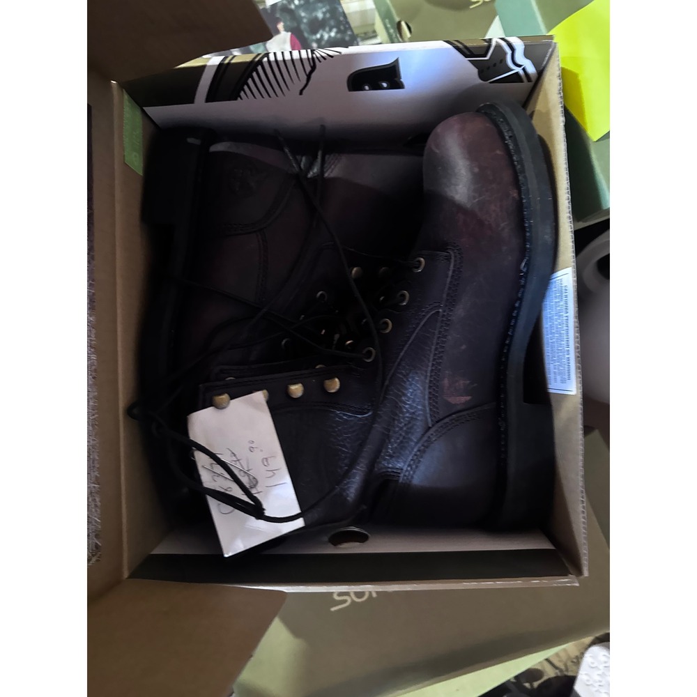 Georgia Boot Farm & Ranch G6152 Mens 8.5W Brown Leather Lace Up Work Boots